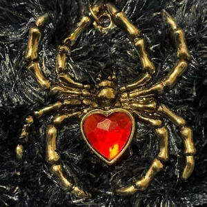 Spider Talisman Medallion Necklace Ruby Spider Taglia Unica